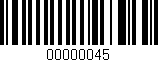 Código de barras (EAN, GTIN, SKU, ISBN): '00000045'