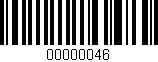 Código de barras (EAN, GTIN, SKU, ISBN): '00000046'