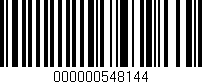 Código de barras (EAN, GTIN, SKU, ISBN): '000000548144'