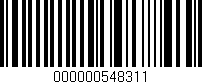 Código de barras (EAN, GTIN, SKU, ISBN): '000000548311'