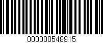Código de barras (EAN, GTIN, SKU, ISBN): '000000548915'