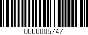 Código de barras (EAN, GTIN, SKU, ISBN): '0000005747'
