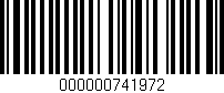 Código de barras (EAN, GTIN, SKU, ISBN): '000000741972'