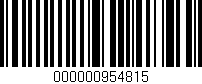 Código de barras (EAN, GTIN, SKU, ISBN): '000000954815'