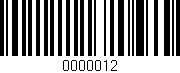Código de barras (EAN, GTIN, SKU, ISBN): '0000012'