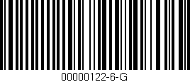 Código de barras (EAN, GTIN, SKU, ISBN): '00000122-6-G'