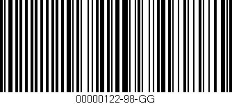Código de barras (EAN, GTIN, SKU, ISBN): '00000122-98-GG'