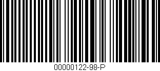 Código de barras (EAN, GTIN, SKU, ISBN): '00000122-98-P'