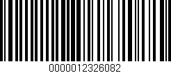 Código de barras (EAN, GTIN, SKU, ISBN): '0000012326082'