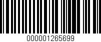 Código de barras (EAN, GTIN, SKU, ISBN): '000001265699'