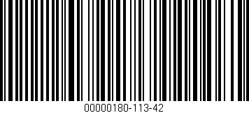 Código de barras (EAN, GTIN, SKU, ISBN): '00000180-113-42'