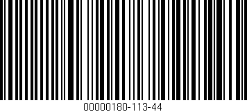 Código de barras (EAN, GTIN, SKU, ISBN): '00000180-113-44'