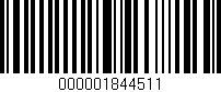 Código de barras (EAN, GTIN, SKU, ISBN): '000001844511'