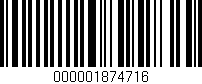 Código de barras (EAN, GTIN, SKU, ISBN): '000001874716'