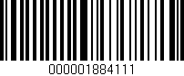 Código de barras (EAN, GTIN, SKU, ISBN): '000001884111'