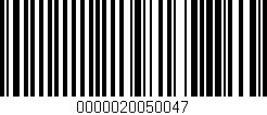 Código de barras (EAN, GTIN, SKU, ISBN): '0000020050047'