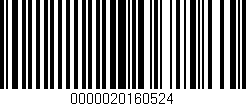 Código de barras (EAN, GTIN, SKU, ISBN): '0000020160524'