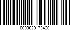 Código de barras (EAN, GTIN, SKU, ISBN): '0000020178420'