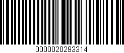 Código de barras (EAN, GTIN, SKU, ISBN): '0000020293314'