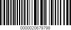 Código de barras (EAN, GTIN, SKU, ISBN): '0000020679798'