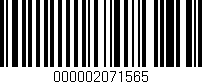 Código de barras (EAN, GTIN, SKU, ISBN): '000002071565'