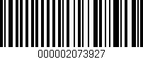 Código de barras (EAN, GTIN, SKU, ISBN): '000002073927'