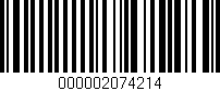 Código de barras (EAN, GTIN, SKU, ISBN): '000002074214'