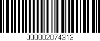 Código de barras (EAN, GTIN, SKU, ISBN): '000002074313'