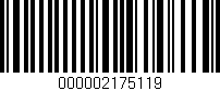 Código de barras (EAN, GTIN, SKU, ISBN): '000002175119'