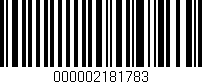 Código de barras (EAN, GTIN, SKU, ISBN): '000002181783'