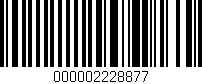 Código de barras (EAN, GTIN, SKU, ISBN): '000002228877'