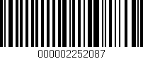 Código de barras (EAN, GTIN, SKU, ISBN): '000002252087'