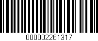 Código de barras (EAN, GTIN, SKU, ISBN): '000002261317'