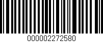 Código de barras (EAN, GTIN, SKU, ISBN): '000002272580'