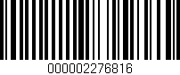 Código de barras (EAN, GTIN, SKU, ISBN): '000002276816'