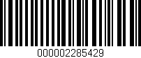 Código de barras (EAN, GTIN, SKU, ISBN): '000002285429'