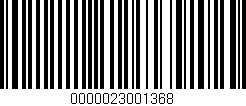 Código de barras (EAN, GTIN, SKU, ISBN): '0000023001368'