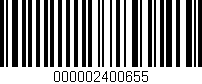 Código de barras (EAN, GTIN, SKU, ISBN): '000002400655'