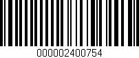Código de barras (EAN, GTIN, SKU, ISBN): '000002400754'