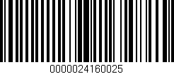 Código de barras (EAN, GTIN, SKU, ISBN): '0000024160025'