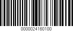 Código de barras (EAN, GTIN, SKU, ISBN): '0000024160100'