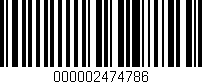 Código de barras (EAN, GTIN, SKU, ISBN): '000002474786'