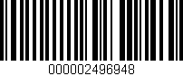 Código de barras (EAN, GTIN, SKU, ISBN): '000002496948'