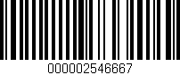 Código de barras (EAN, GTIN, SKU, ISBN): '000002546667'