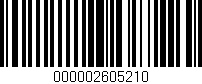 Código de barras (EAN, GTIN, SKU, ISBN): '000002605210'