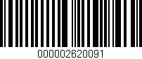 Código de barras (EAN, GTIN, SKU, ISBN): '000002620091'