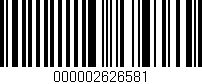 Código de barras (EAN, GTIN, SKU, ISBN): '000002626581'