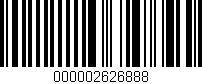 Código de barras (EAN, GTIN, SKU, ISBN): '000002626888'