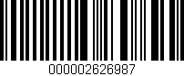 Código de barras (EAN, GTIN, SKU, ISBN): '000002626987'