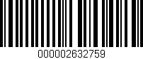 Código de barras (EAN, GTIN, SKU, ISBN): '000002632759'